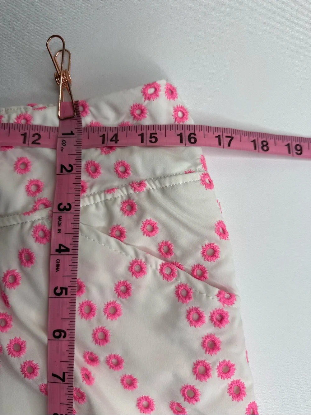 Lilly Pulitzer Monica Luxletic Oversized Diamond Eyelet Skort Skirt Size 10